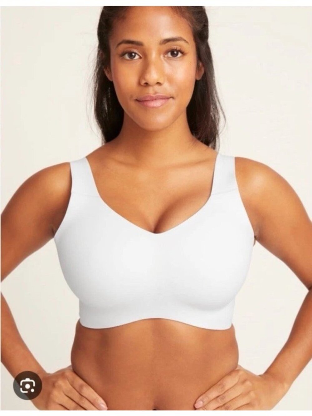 Knix Catalyst Zip Front Wireless Crossback Sports Bra White Women's Size 8+